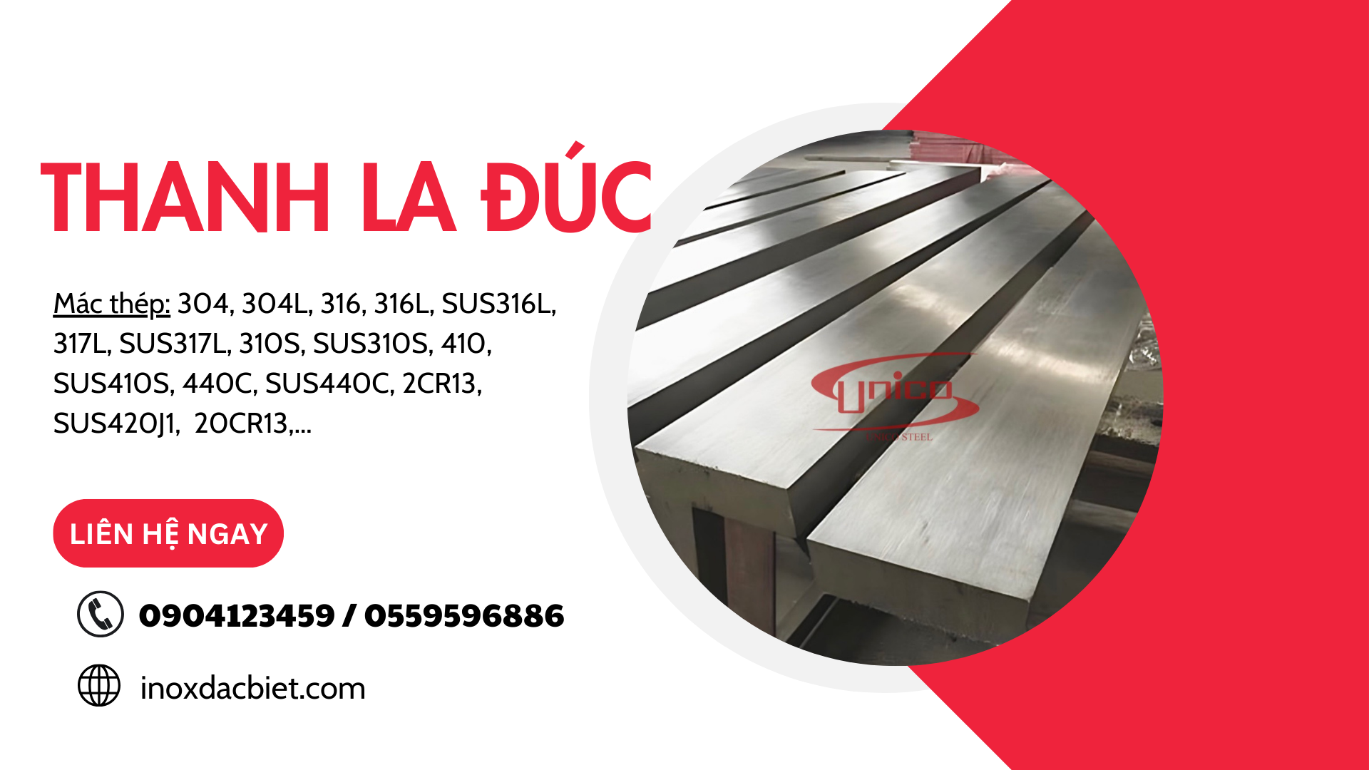 Unico Steel cung cấp THANH LA ĐÚC